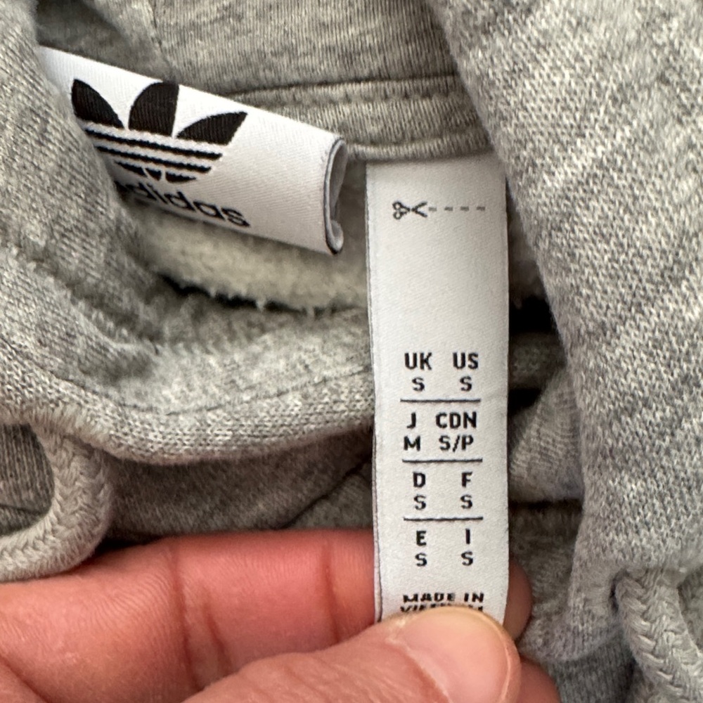 adidas Gray Trefoil Pullover Hoodie - Picture 3 of 6